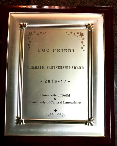 UKIERI Award for best project Governance